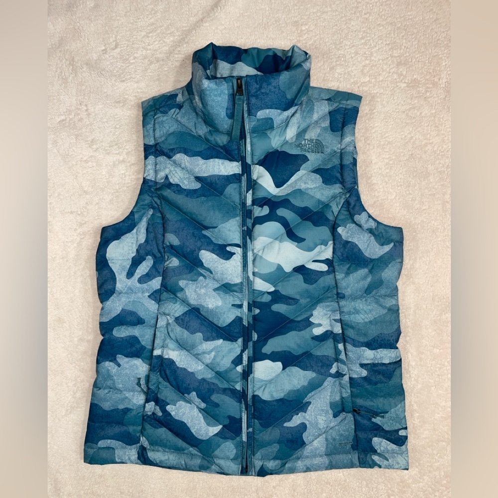 The North Face Blue Cameo Womens Puffer Vest
